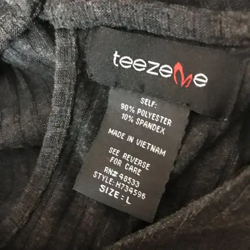 Teeze Me Gray Ribbed Fit & Flare Tank Dress Large