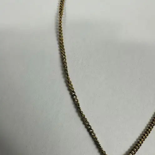 Christian Dior Christian‎ Dior CD Logo Gold Tone Rhinestone Pendant Necklace