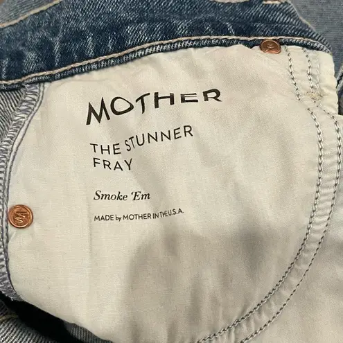 MOTHER Jeans The Stunner Ankle Fray in Smoke 'Em Size 26