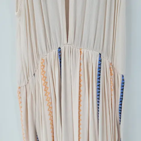 Taylor & Sage Womens Dress Small Fair Isle Halter Open Back Maxi Summer Flowy