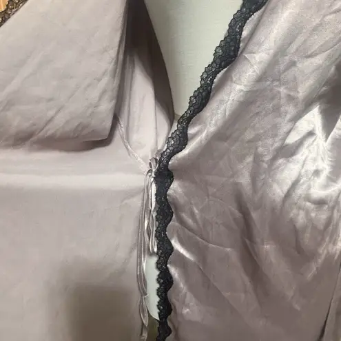 Victoria’s Secret Silk And Lace Lingerie Bombshell Lilac Purple Robe Cover Sz S