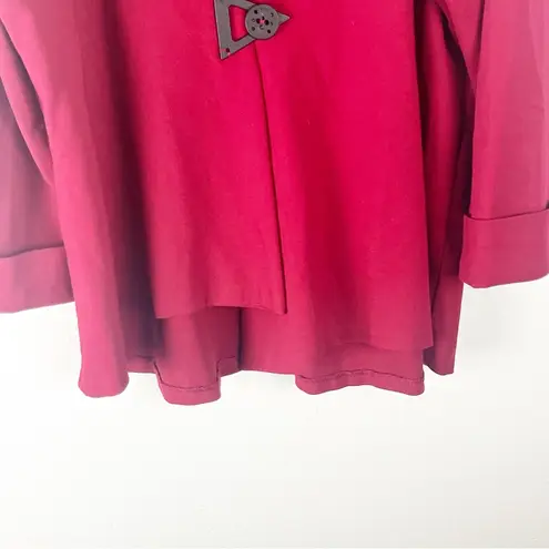 IC By CONNIE K Red Single Front Closure Long Sleeves Blazer Jacket, Size… Size L