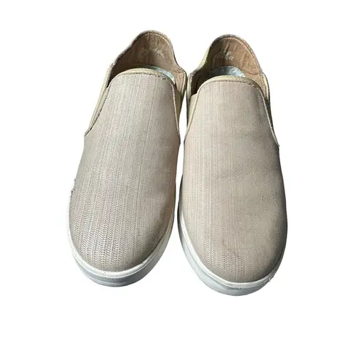 Olukai Ki'ihele’Ili Shoes Womens Size 9 Beige Slip On Casual Beach Summer S110-6