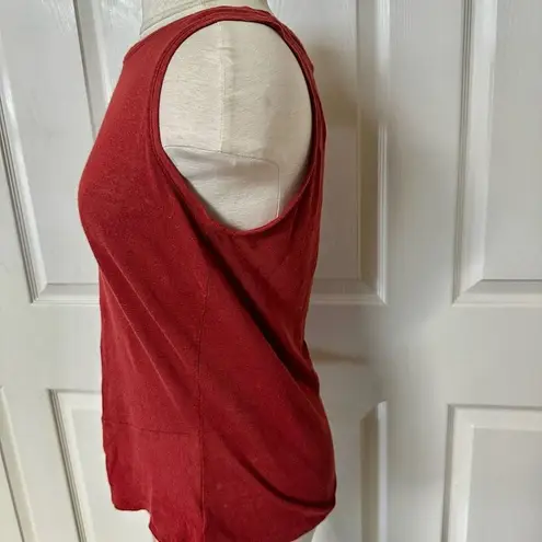 Athleta  red linen sleeveless top