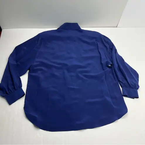 Regina Porter Womens Large Purple Blue Wicked 90s Shirt & Pants 100% Silk NEW