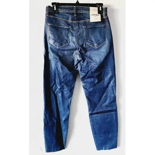 L'Agence El Matador French Slim Fit Fremont Gold Glitter Coated Jean Size 26 NEW