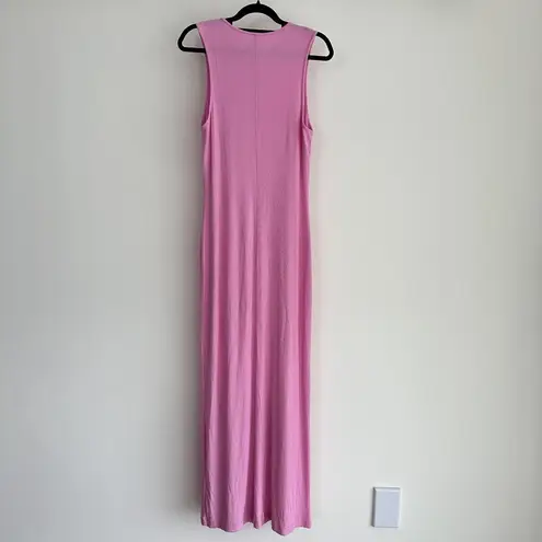 SKIMS Dress 2XL Pink Maxi Ribbed Sleeveless Tank Bubblegum Lounge Stretch