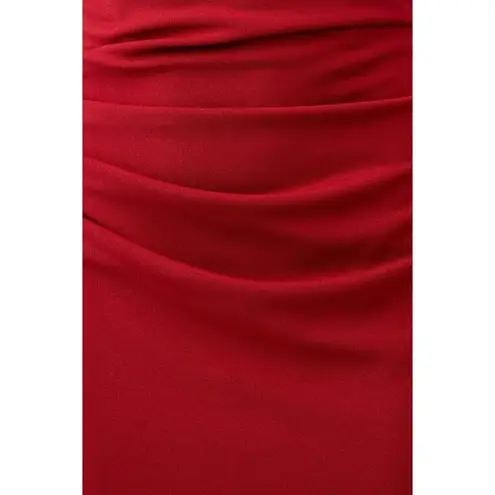 Katie May Ashun Knot Back Bodycon Midi Dress Brick Womens Size XS