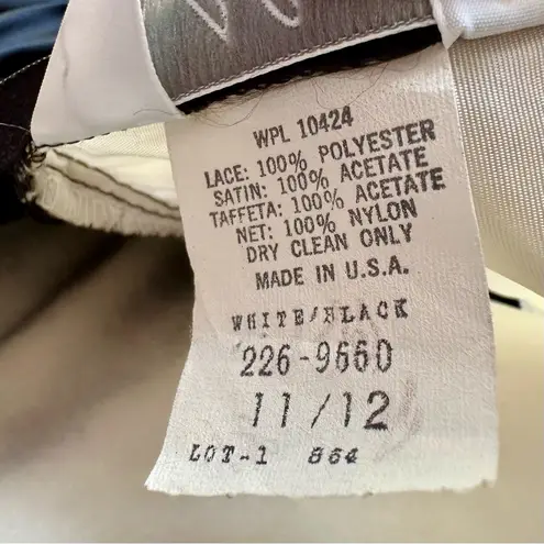 80s 90s Vintage Tea Length Black Lace Spaghetti Strap Dress Junior Prom Cosplay Size undefined