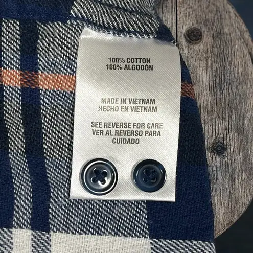 Woolrich Women’s Plaid Long Sleeve Button Up 100% Cotton Large Shirt Pockets EUC