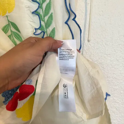 Farm Rio x Anthropologie Embroidered Ruffle mini Dress