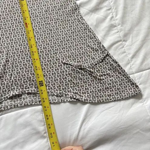 Fresh Produce Womens Size XL Blouse Short Sleeve Scoop Neck Pockets Brown Office 90s Y2K