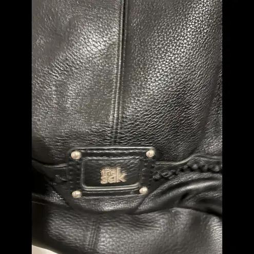 The Sak Stylish Black Leather Tote Bag by