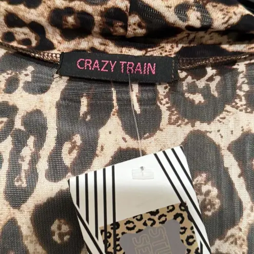 Crazy Train Leopard Kimono Cardigan One size