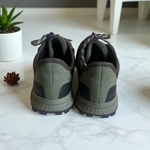 Merrell Womens Moab Flight Trail Running Shoes Olive Green Purple Size 9.5