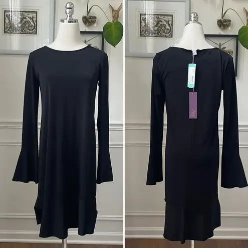 NWT Truly Poppy Stitch Fix Black Trumpet Sleeve Dress S