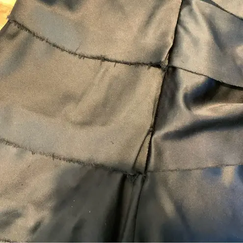 Rubber Ducky Productions Black Strapless Satin Bandage Dress S