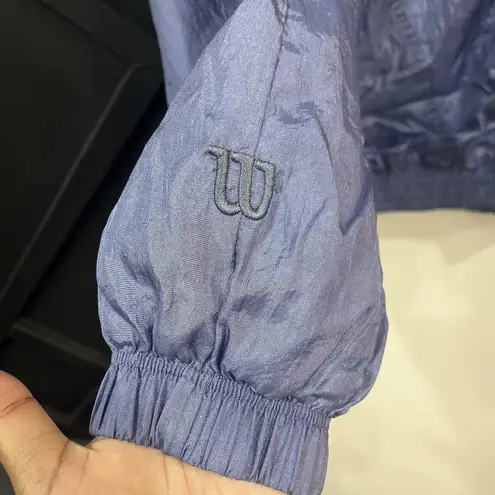 Vintage Advantage by Wilson Windbreaker Jacket Floral Embroidered Women’s Large Purple