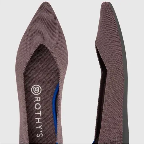 Rothy's The Point Flat Shoe Mink Brown Color W 7 Retired Color