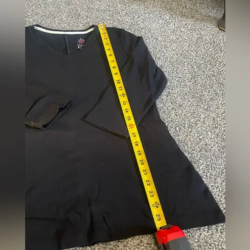 Isaac Mizrahi New Live Essentials Pink and Black V-Neck Long Sleeve shirt set M