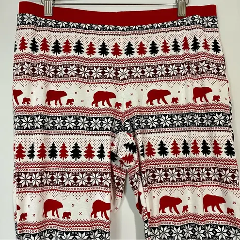 Wondershop Women’s Christmas Bear Tree Print Sleepwear Pants Red & White NWOT Size XXL