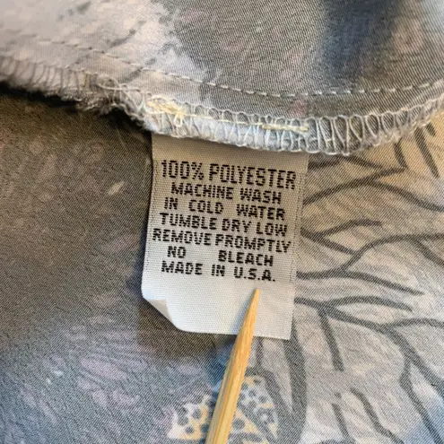 Porridge Women's Floral Print Long Sleeve Dress Small Button Down Oversized Black