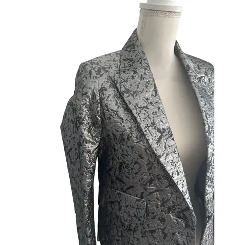 Zadig & Voltaire Silver Metallic Jacket Blazer Size 36 / US Small