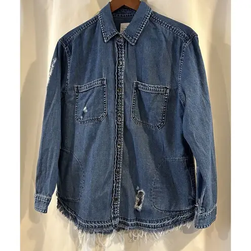 American Eagle Womens  Denim Shirt You Are The Best Thing Ever Medium