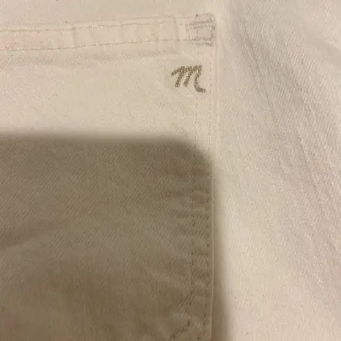 Madewell  Button Fly Cream/Off White Denim Shorts - Size 27