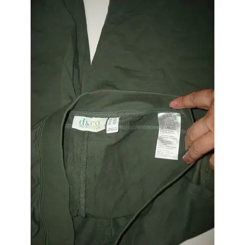 Womens Denim & Co. Active Petite French Terry Joggers SP S P Dark Green New Oliv Size undefined