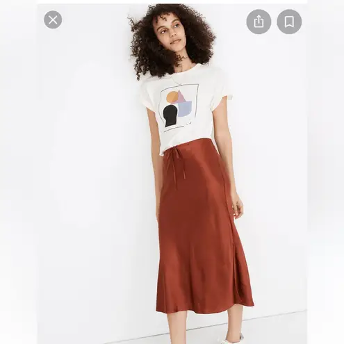 Madewell  Drawstring Midi Slip Skirt