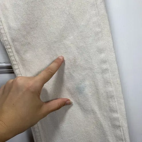 Unif High Rise Straight Leg 5-Pocket Jeans in Ivory Neutral Size 26