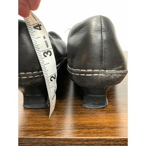 Aerosoles Front Gate Women Kitten Heel Loafers Moccasin Black Leather Shoes 8.5M