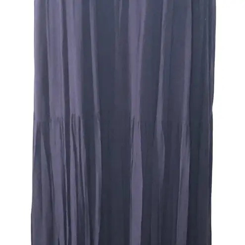 Karen Kane  - Spring Dresses II - Crush MIDI Dress Navy Blue Crinkle Tiered NWT