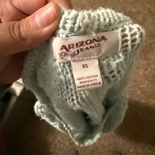 Arizona Jeans Arizona Jean Company Green Crew Neck Sweater with Intricate Knit