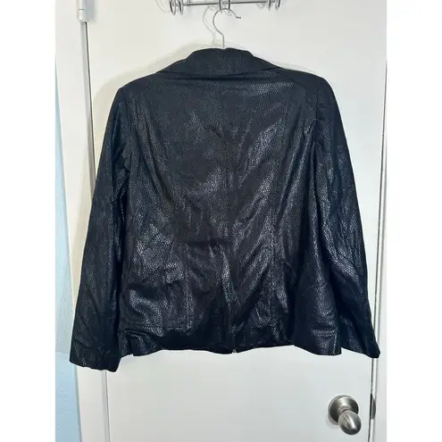 Tanjay Jacket Size 8P Black Velvet Burnout Snake Print Whimsigoth Stevie Nicks