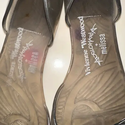 Vivienne Westwood x Mini Melissa Black Bow Women's Shoes size 38