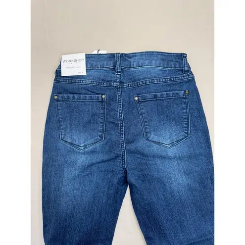 Workshop Republic Clothing WORKSHOP Republic Jeans Womens Size 4 Blue High Waist Ankle Stretch Casual