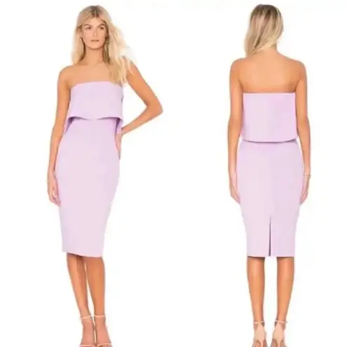 Likely Driggs Strapless Sheath Midi Dress size 4 in Lilac Twilight Mist $178