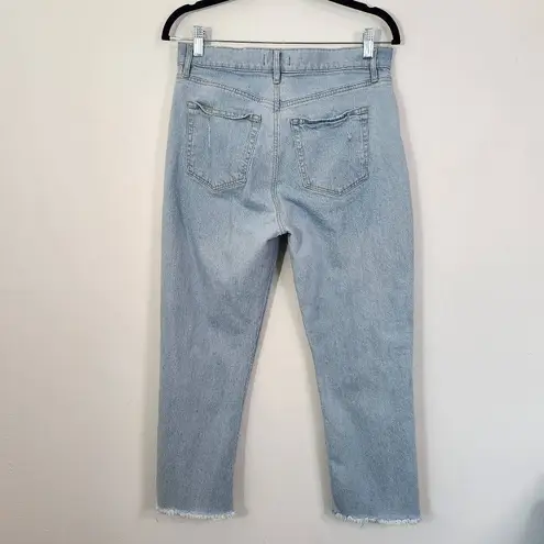  High Waist Straight Cropped Jeans Size 6 LOFT Jeans Distressed jeans