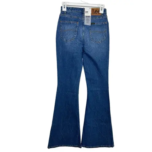 Lee  Women's Blue High-rise Flare Jeans At Free People In Moutain Hike, Size: 25