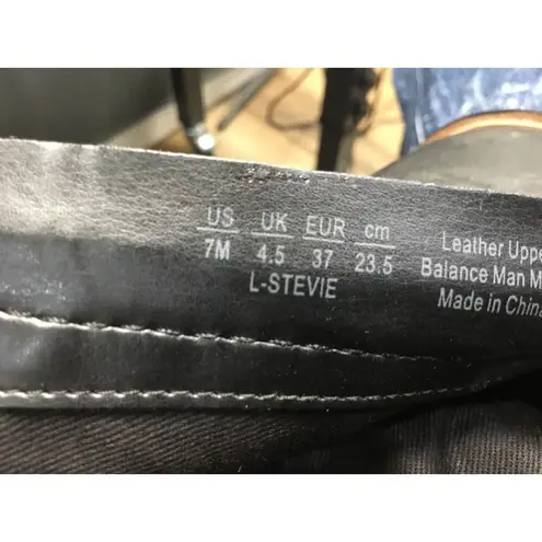 Franco Sarto  Stevie Womens 7 Black Leather Side Zipper Square Toe Mid-Calf Boots