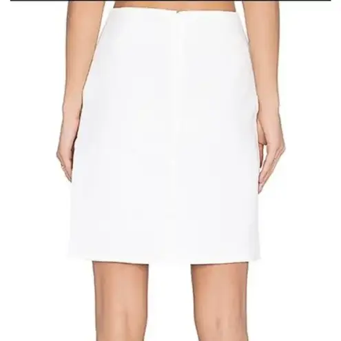NBD REVOLVE  Skirt Womens Large White Glam Cutout Straight‎ Solid Zip Pencil Mini thumbnail 4