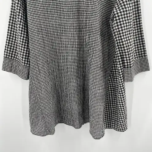 Habitat Tunic Top Small Lagenlook Art To Wear Artsy Gingham Mixed Checks Funky