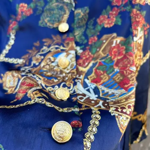 Via valent regency button down satin Medium Blue