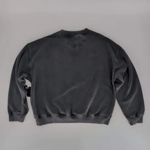 American Eagle Funday Gray/Grey Distressed Crewneck Graphic Sweatshirt