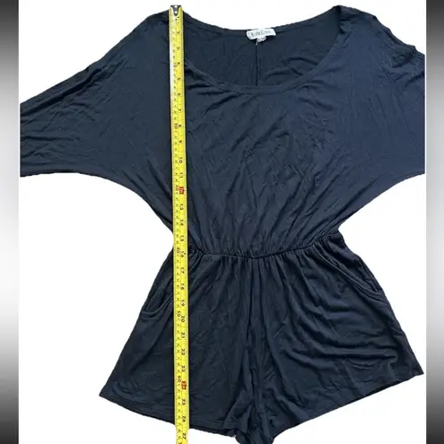 Rolla Coster  Dolman Cold Shoulder Sleeve Romper Women’s L Shorts Pockets Y2K - Image 6