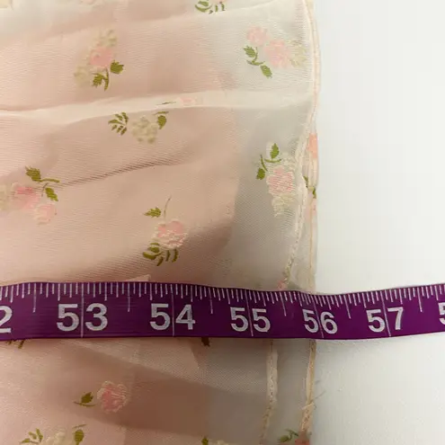 Lorrie Deb Vintage Union Made Cottagecore Coquette Floral Lace Dress Size 9 10 Pink