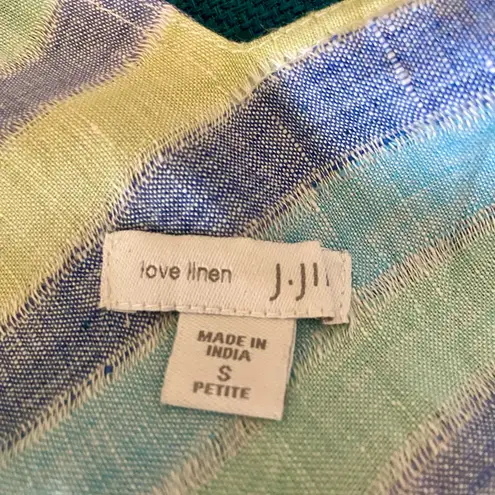 J.JILL 100% linen striped maxi dress Blue Size undefined