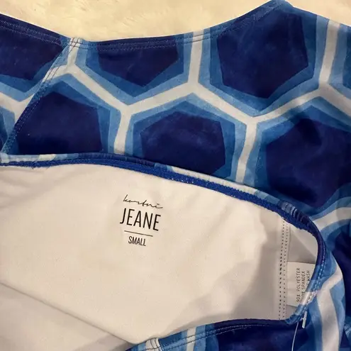 Kortni Jeane swimsuit! Blue & white Latterback top & high waisted bottom!